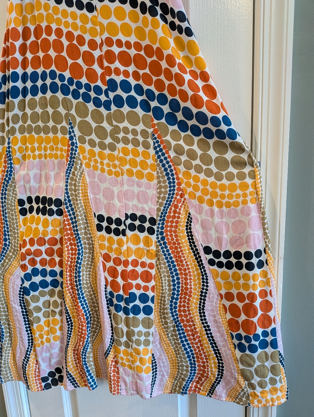 Anthropologie The Odells Dot-Printed Maxi Dress Polka Dot Maximalism Size XSP - Picture 9 of 16